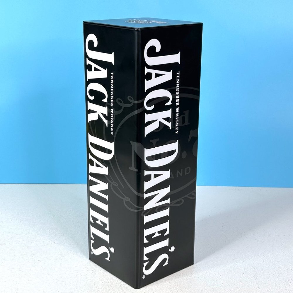 Jack Daniels Whiskey Old No 7 Empty Metal Tin & Fridge Magnet Man Cave‎ Items